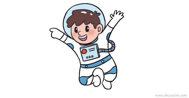 太空人儿童画怎么画 太空人简笔画画法