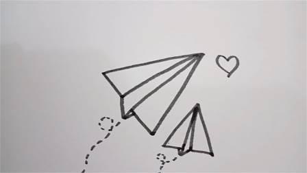 纸飞机简笔画 纸飞机简笔画图片