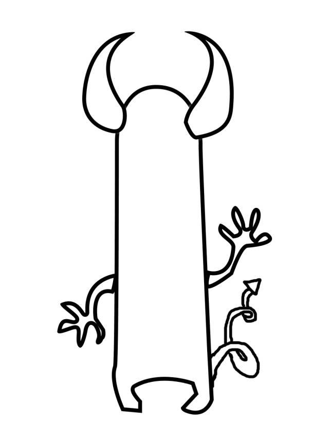 小怪物简笔画 卡通小怪物简笔画
