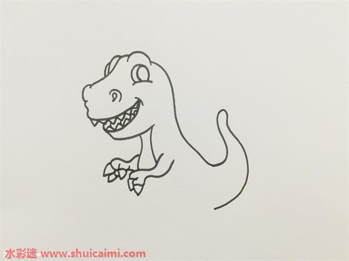 霸王龙简笔画怎么画步骤图