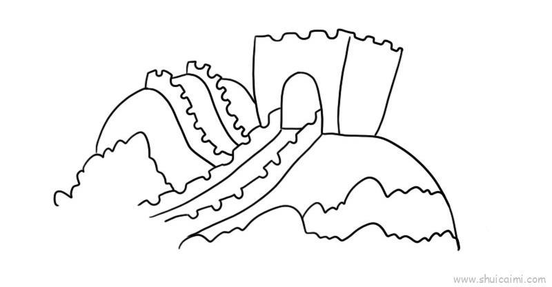 长城儿童画怎么画 长城简笔画画法