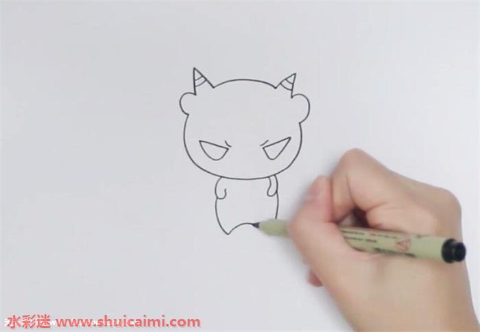 万圣节恶魔怎么画 恶魔简笔画步骤