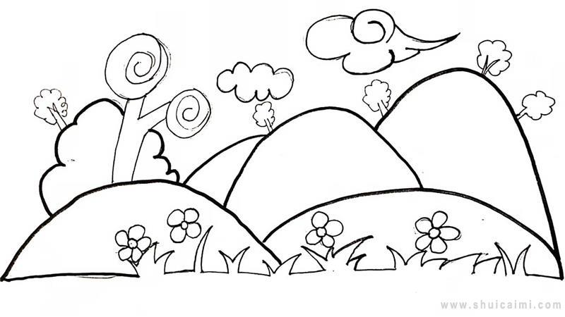 田野简笔画怎么画 田野简笔画图片大全