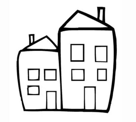 楼房的简笔画图片大全 楼房的简笔画图片大全彩色