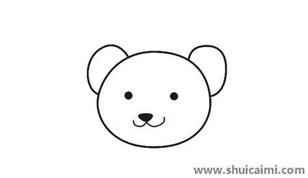 泰迪熊彩色儿童简笔画