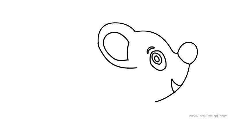 小老鼠卡通简笔画教学步骤