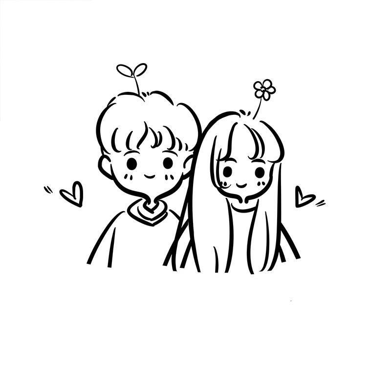 简笔画情侣 简笔画情侣小人