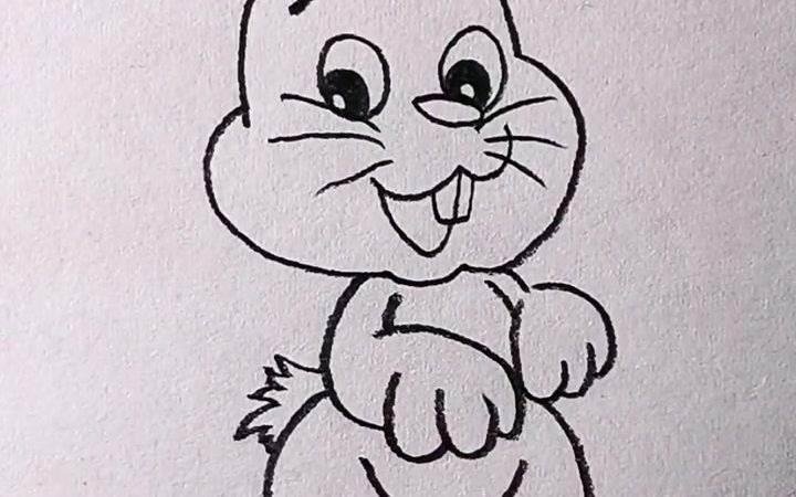 画小白兔简笔画 儿童画小白兔简笔画