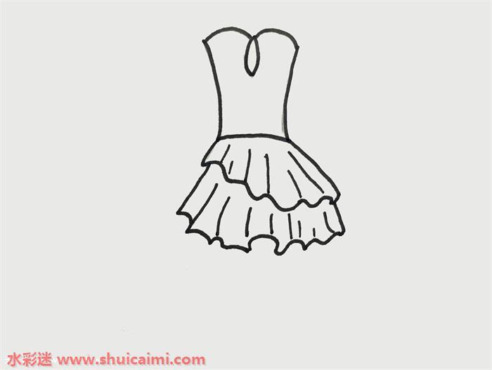 婚纱怎么画 婚纱简笔画简单又漂亮彩色