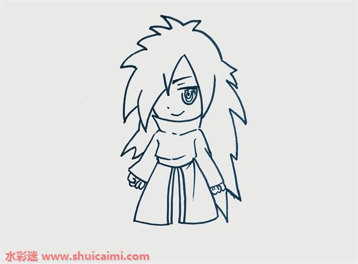 宇智波斑卡通动漫简笔画步骤图