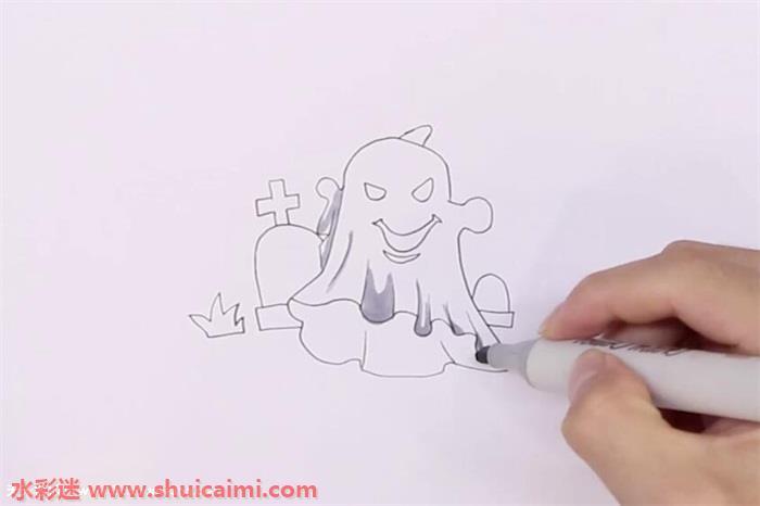 万圣节鬼怎么画 万圣节鬼简笔画图片带颜色