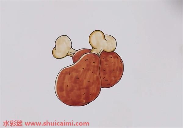 鸡腿怎么画 鸡腿简笔画漂亮卡通