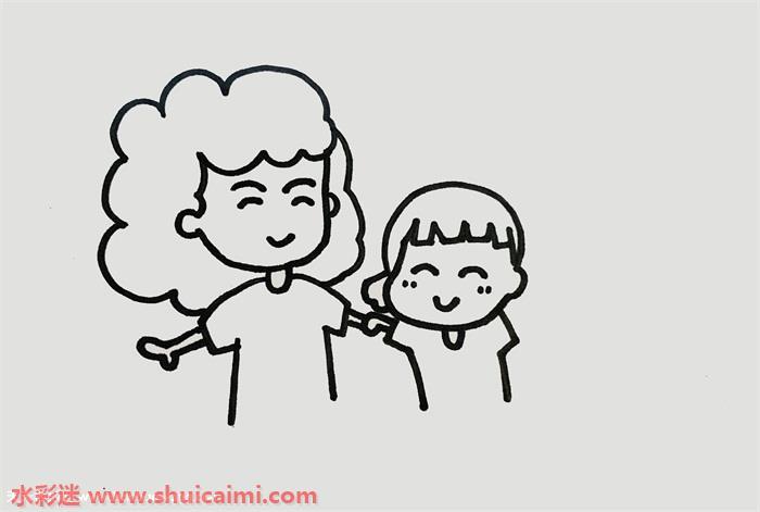 一家三口怎么画 一家三口简笔画步骤