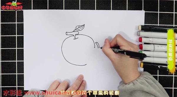 苹果怎么画 苹果简笔画步骤图