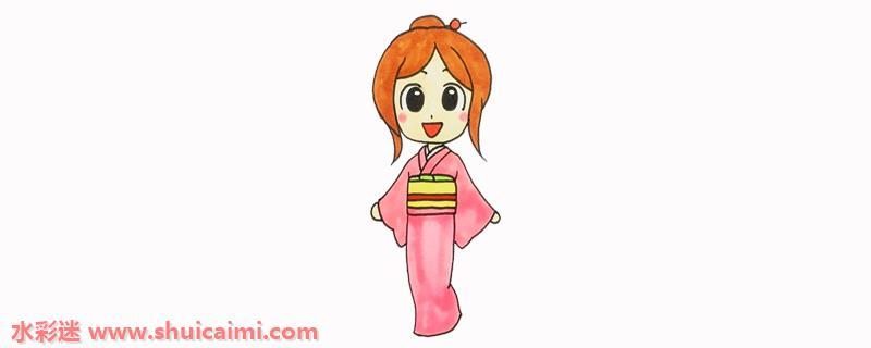 漫画和服怎么画 漂亮的漫画和服简笔画详细教程