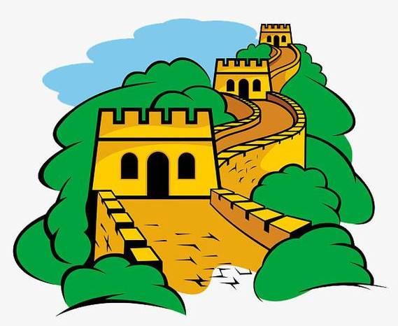 长城简笔画图片 长城简笔画图片大全画有颜色