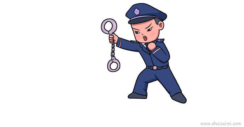 警察儿童画怎么画 警察简笔画图片