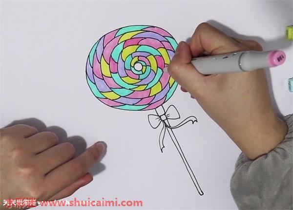 棒棒糖怎么画 棒棒糖简笔画简单好看带颜色
