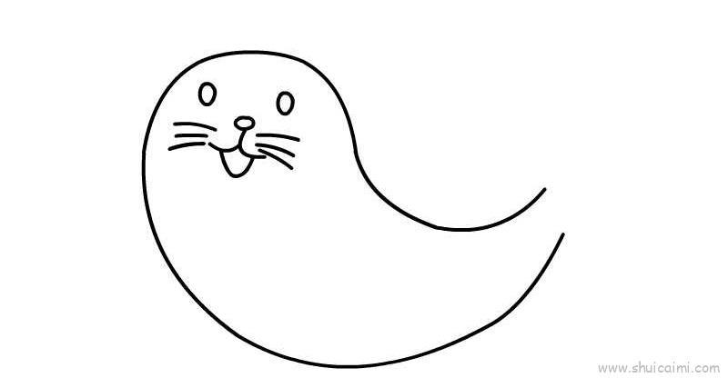 小海豹儿童画怎么画 小海豹简笔画图片大全