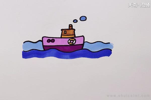 大海简笔画怎么画 大海简笔画步骤