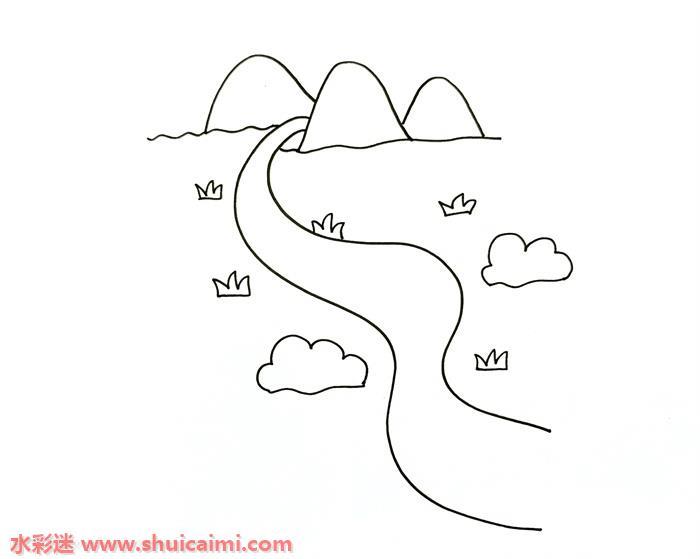 长江怎么画 长江简笔画简单易画彩色
