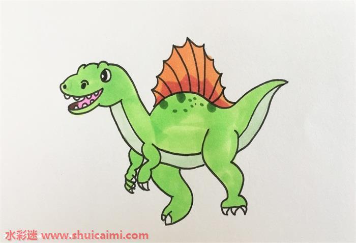 棘龙怎么画 棘龙简笔画简单彩色
