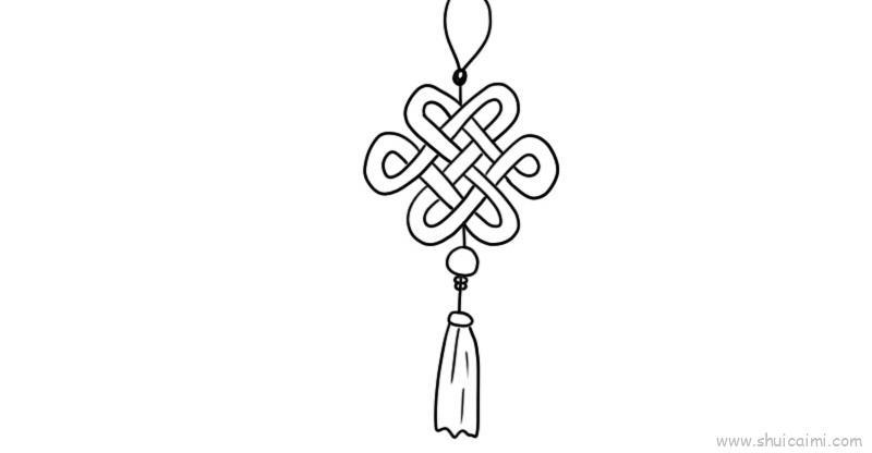 中国结儿童画怎么画 中国结简笔画简单