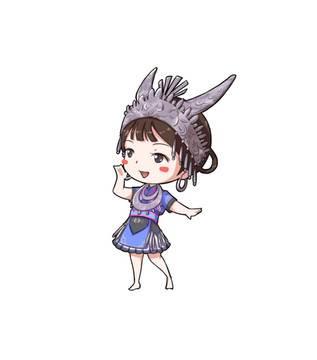 苗族简笔画 苗族简笔画人物彩色