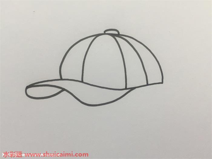 鸭舌帽怎么画 鸭舌帽简笔画图片带颜色