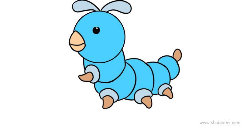 虫子儿童画怎么画 虫子简笔画步骤