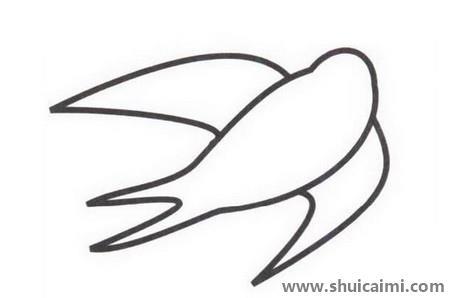 小燕子简笔画步骤教程