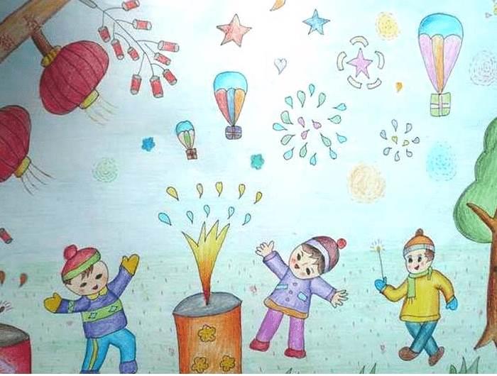 画一张过新年的绘画作品 画一张过新年的绘画作品怎么画