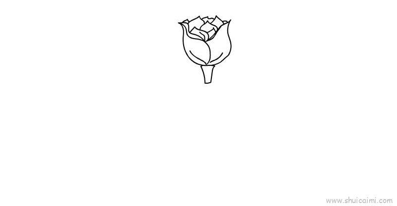 一束玫瑰花儿童画怎么画 一束玫瑰花简笔画步骤