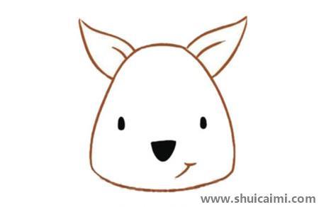 彩色袋鼠儿童简笔画