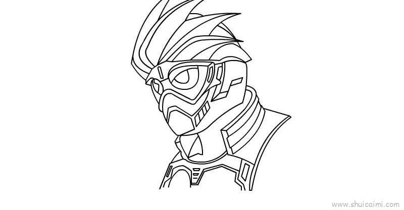 假面骑士儿童画怎么画 假面骑士简笔画简单