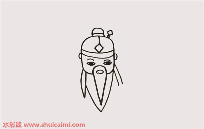 关羽怎么画 关羽简笔画彩色