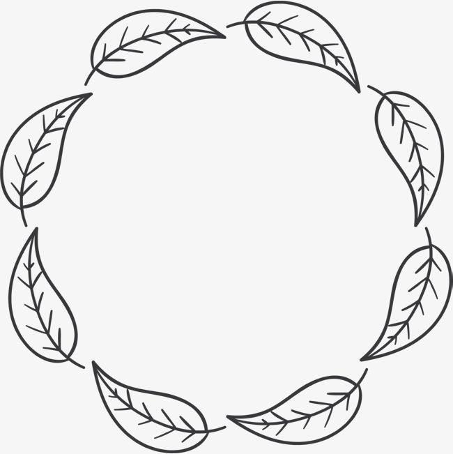 简笔画树叶 简笔画树叶边框
