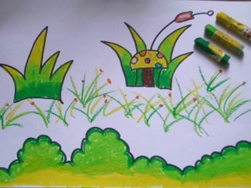 春天的小草简笔画 春天的小草简笔画彩色