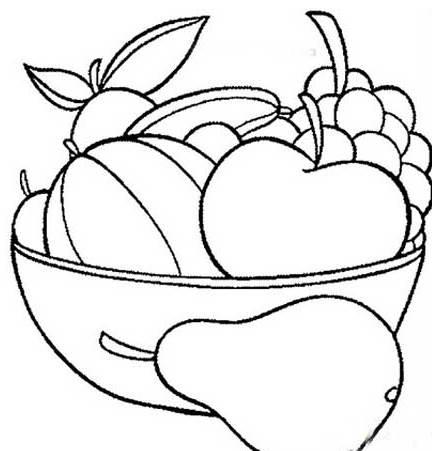 果篮简笔画 丰收果篮简笔画