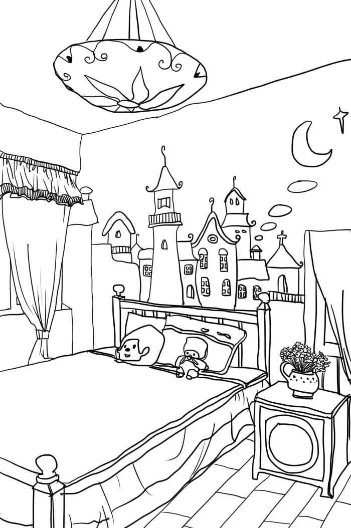 卧室简笔画 卧室简笔画图片大全