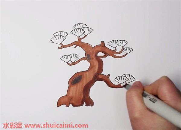 松树怎么画 松树简笔画画法