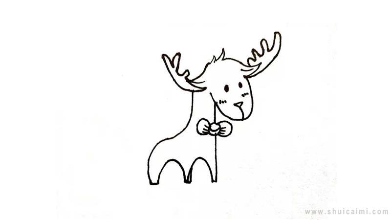 驯鹿简笔画怎么画 驯鹿简笔画图片大全