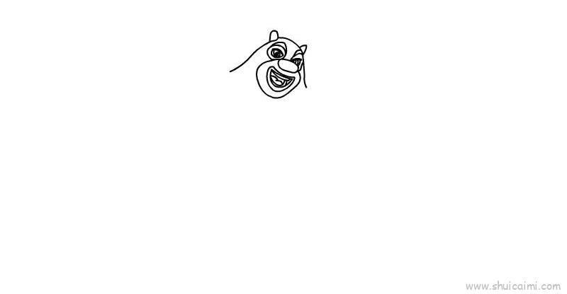 熊大儿童画怎么画 熊大简笔画图片