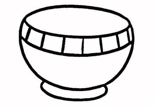 碗的简笔画 盘子的简笔画