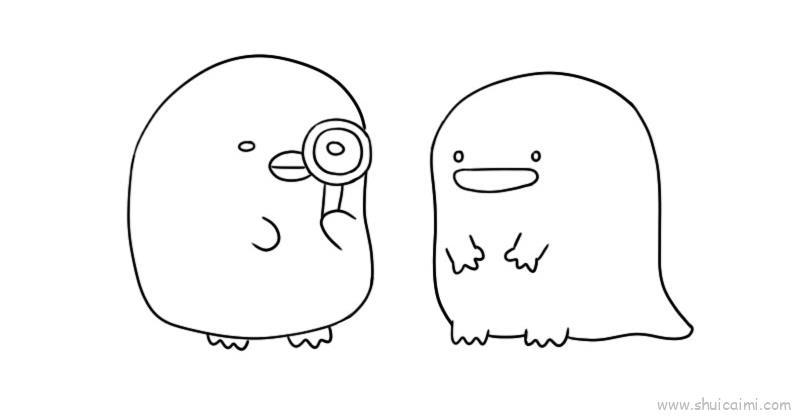 角落生物儿童画怎么画 角落生物简笔画步骤