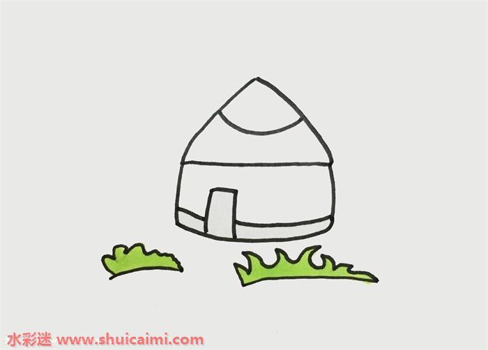 蒙古包怎么画 蒙古包简笔画图片带颜色