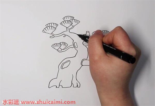 松树怎么画 松树简笔画画法