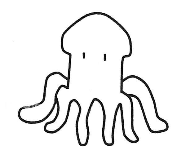 章鱼简笔画 章鱼简笔画画法可爱