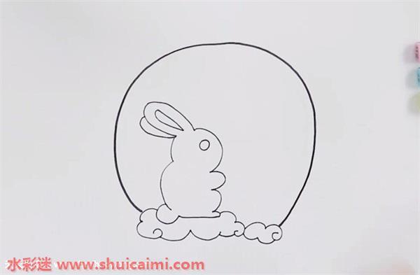 玉兔怎么画 玉兔简笔画图片大全带颜色