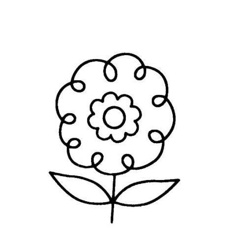 花简笔画 花简笔画罂粟花